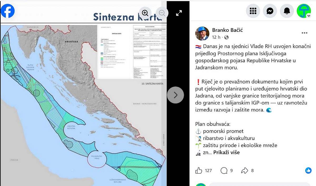Bačić na facebooku - PP IGP usvojen na Vladi! 14.5.2026.