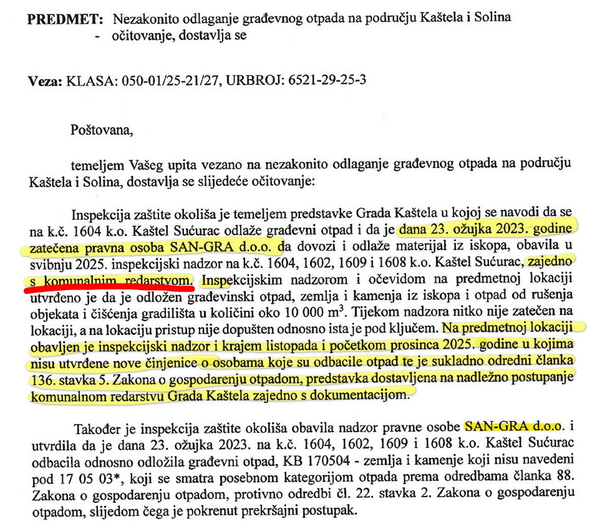 Rješenje DIRH - SAN-GRA za Sućurac