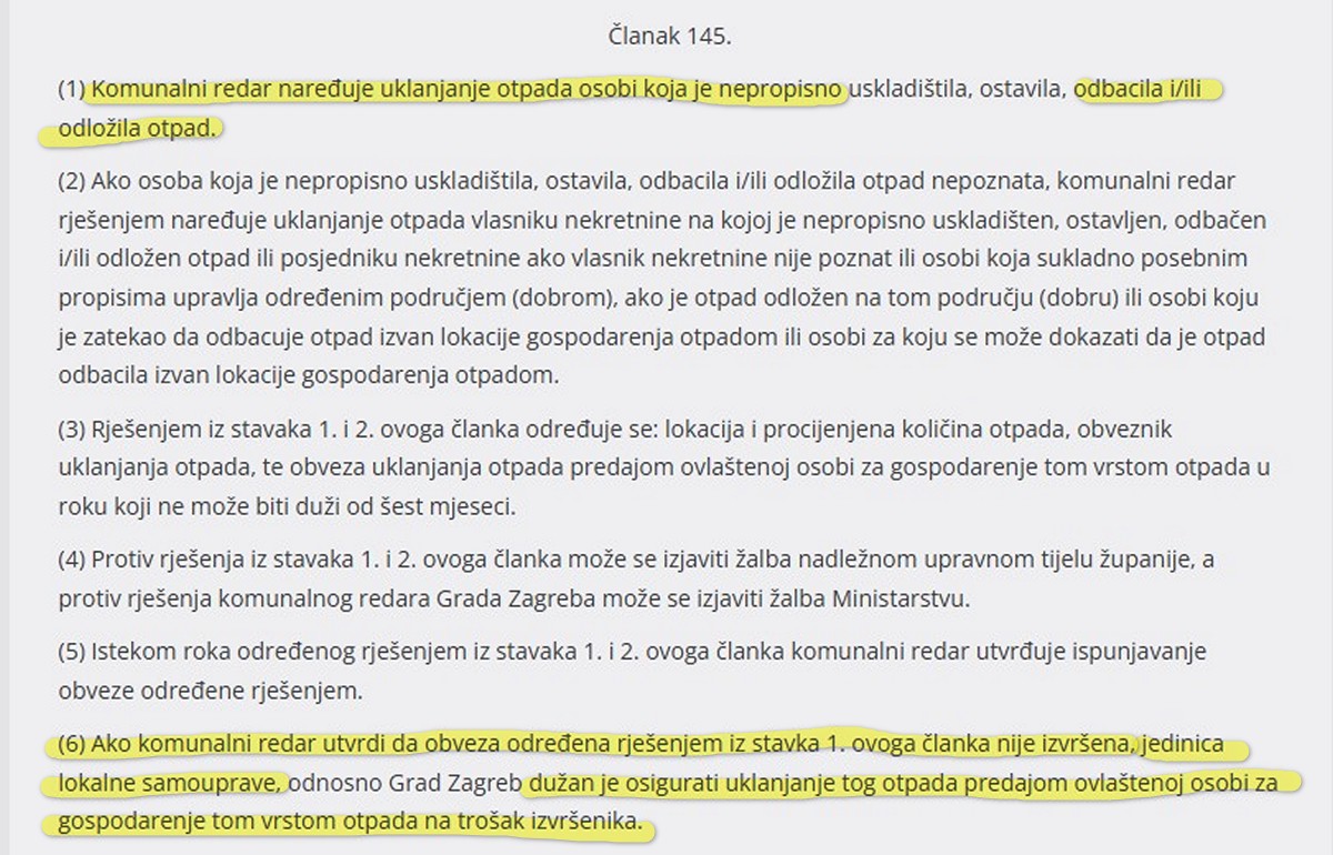 ZoGO-Č145-Kome se nalaže za uklanjanje? Onečiščivaču!