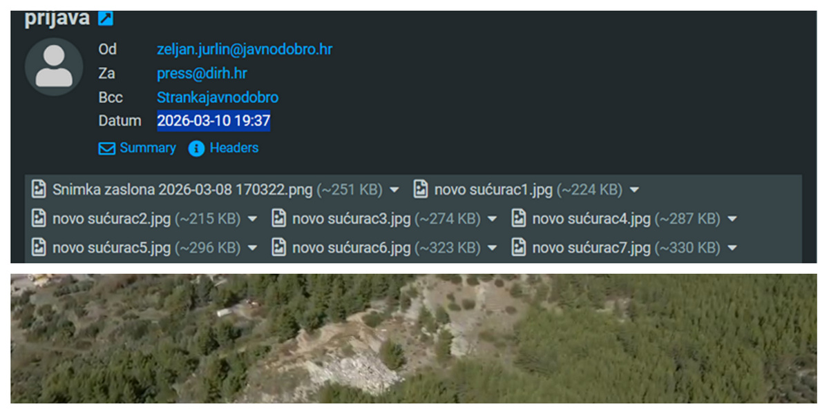 Inspektorat poznatom počinitelju, tvrtci ''SAN-GRA d.o.o.'' daje prekršajnu kaznu, a komunalni redar oštećenom vlasniku parcele ''izvršni nalog za uklanjanje''!!